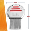 Lice Comb - (Pack of 2) Stainless Steel Professional Lice Combs and Head Lice Treatment to Effectively Get Rid of Hair Lice and Nits, Best Results for Infection and Re-infection in Kids & Adults 6