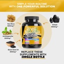 Shilajit Sea Moss Black Seed Oil Ashwagandha Burdock Vitamin C & D3 with Elderberry rhodiola rosea Dandelion Yellow Dock Turmeric ACV 4