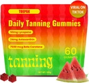 60 Pcs Natural Tanning Gummies, Astaxanthin 24mg Lycopene 50mg Plus Beta Carotene 7500 mcg, Best Astaxanthin Supplements for Skin Health & Glow, Non-GMO, Sour Watermelon Flavor 2