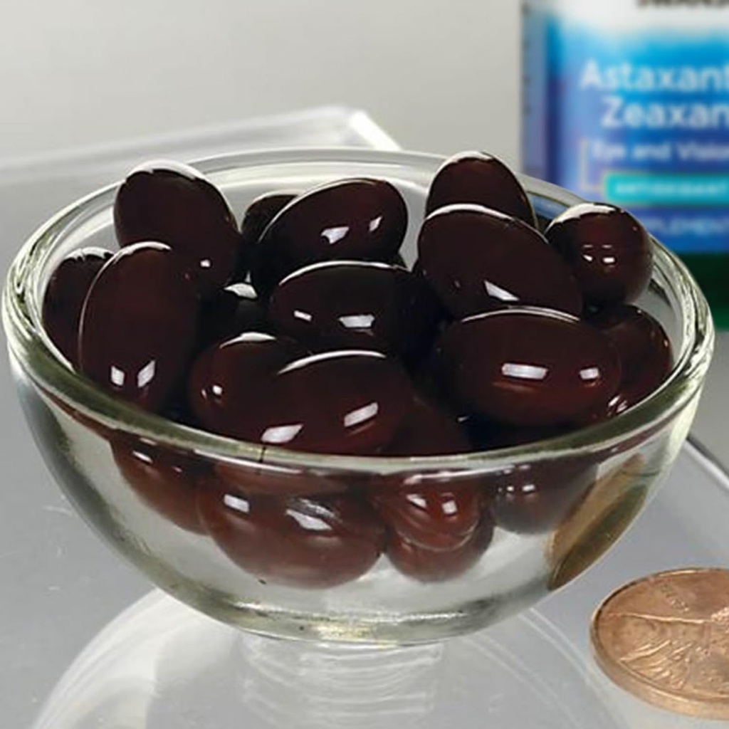 Swanson Astaxanthin & Zeaxanthin Eye Vision Brain Skin Health Antioxidant Support Supplement (Astaxanthin 4 mg & OmniXan Zeaxanthin 4 mg) 60 Softgels Sgels (3 Pack) 4