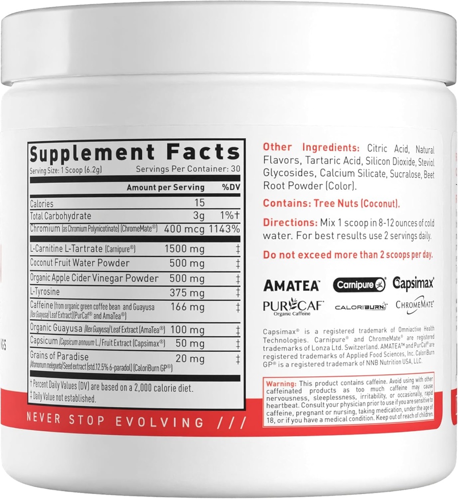 Kaged Clean Burn Powder | Strawberry Lemonade | Thermogenic Weight Management | Boost Metabolism | Organic Caffeine, Apple Cider Vinegar | Supplements for Men & Women | 30 Servings 3