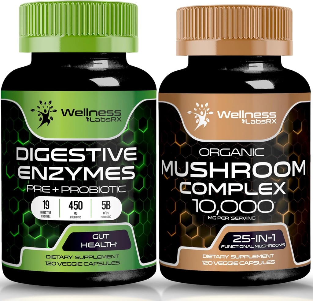 WELLNESS LABSRX Digestive Enzymes Capsules | Mushroom Capsules 2