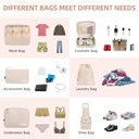 BAGAIL 8 Set Packing Cubes Luggage Packing Organizers for Travel Accessories-Cream 5