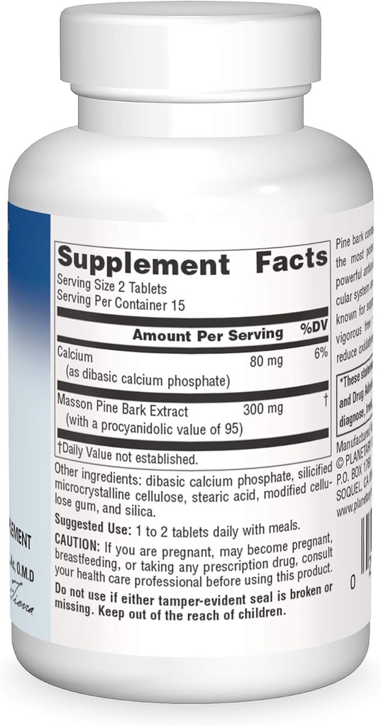 Planetary Herbals FS Pine Bark Extract Tablets, 150 mg, 30 Count 4