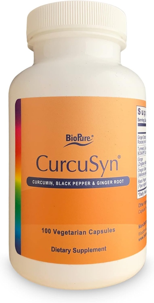 BioPure CurcuSyn – Curcumin Supplement Made of Turmeric, Ginger, Black Pepper, & Grape to Support Microbiome Balance, Gastrointestinal, Immune, Liver Function, & Overall Wellness – 100 Capsules 2