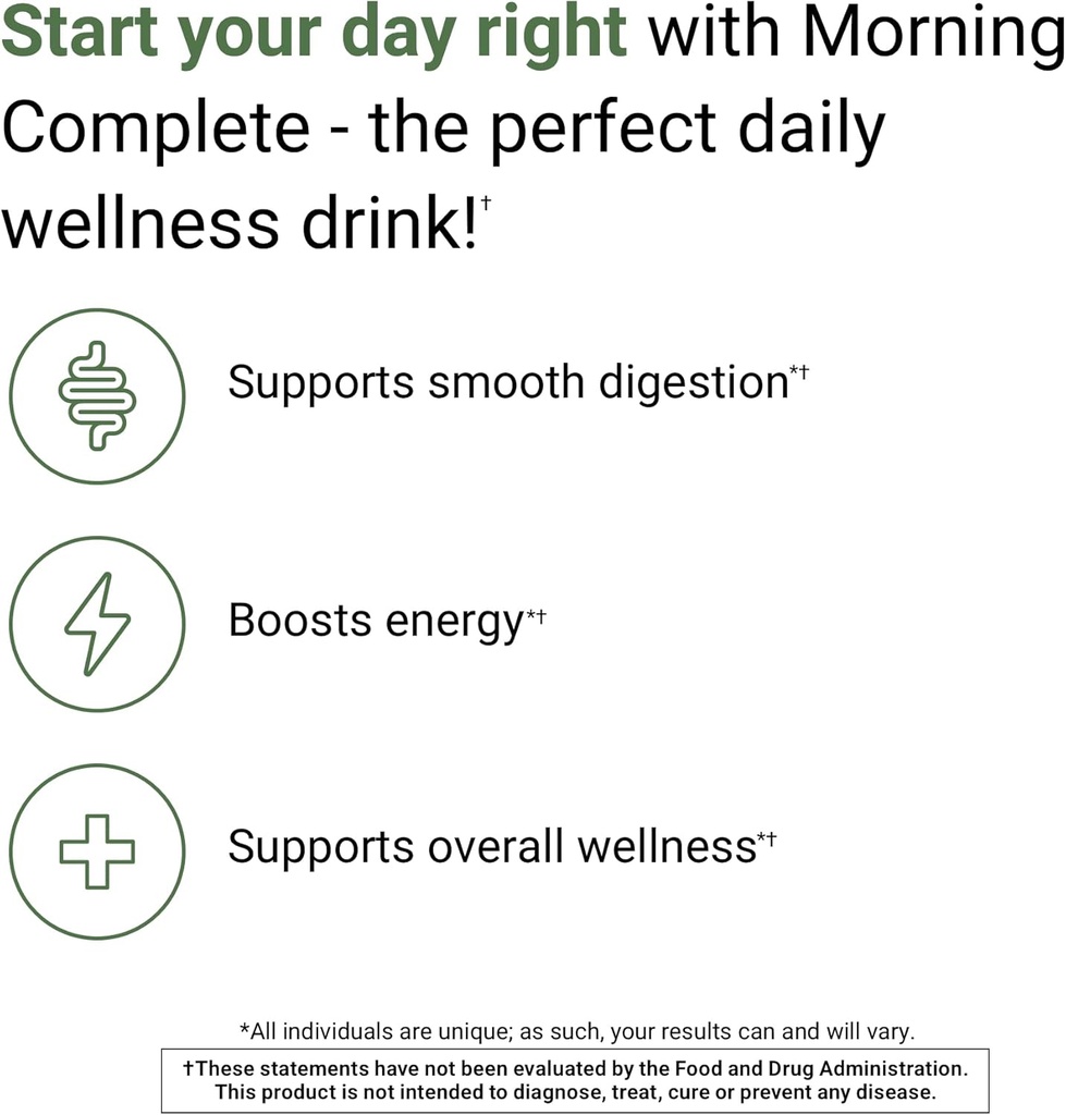 ACTIVATEDYOU Morning Complete Prebiotics, Probiotics, Green Superfoods (Apple Cinnamon) + Essential Skin Food Collagen, Elastin Support, 30 Servings 6