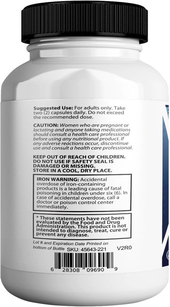 Nano Defense Pro Max Hair Skin and Nails Supplement, Biotin Calcium Magnesium Complex, 60 Capsules, 30-Day Supply (5) 5