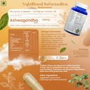 Natural Ashwagandha Capsules 1000mg Herbal Sleep Aid Supplement for Men & Women Adults, Helps Fight Stress Support Energy & Mood, Promote Mind Restfulness - 60 Vegan Capsule 3