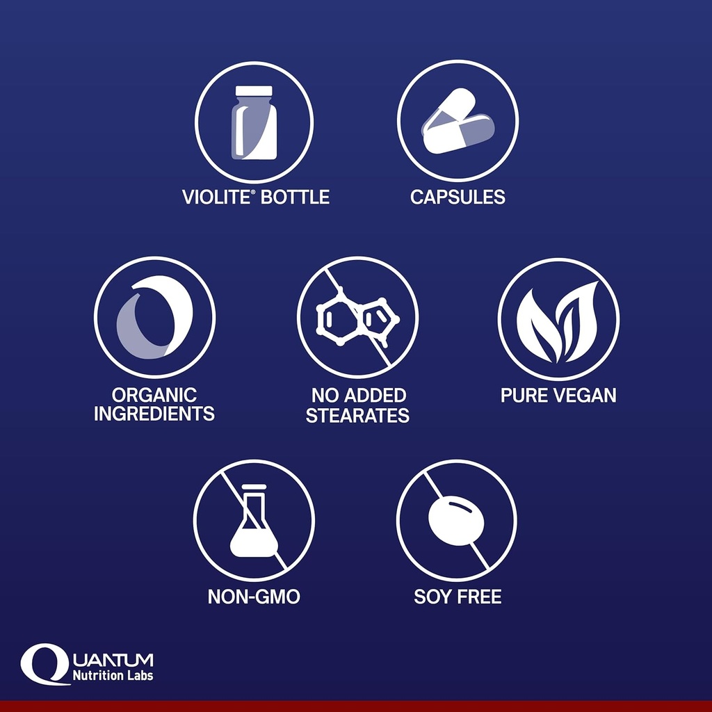 QNL Quantum Plant Multi-Vitamin - Complete Multivitamin - Immune Support for Adults - Natural Multivitamin for Men & Women - 120 Plant-Source Capsules 4