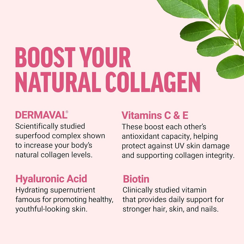 FORCE FACTOR Collagen Boosting Superfoods, Vegan Collagen Booster for Women, With Biotin, Hyaluronic Acid, and Vitamin C, For Hair, Skin, Nails, & Joint Support, Tropical Fruit, 120 Soft Chews, 2-Pack 4