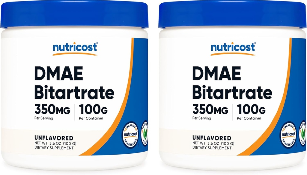 Nutricost Pure DMAE-Bitartrate Powder 100G (2 Bottles) 2