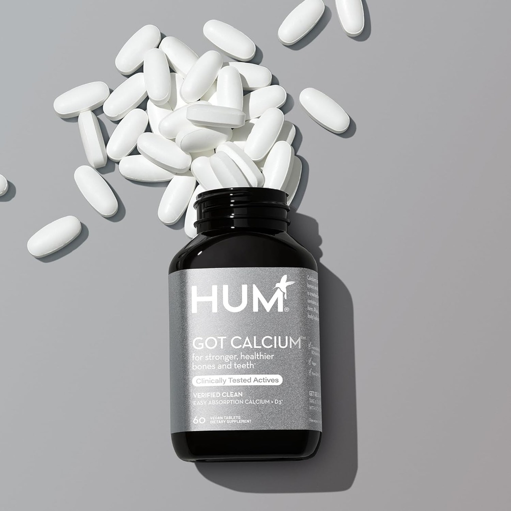 HUM Got Calcium Supplements for Women and Men, Vegan Bone Health & Teeth Health Support Supplement, 630mg Calcium with Vitamin D3, Citrate, for Easy Enhanced Absorption, 60 Vegan Tablets 4
