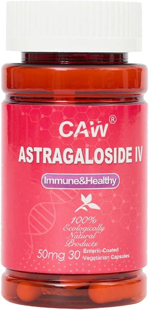 CAW Astragaloside IV Immune Support | Max Absorption Anti-Aging Supplement | 50mg 30 Enteric-Coated Vegetarian Capsules 2