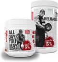 5% Nutrition Rich Piana Bundle | AllDayYouMay Caffeinated BCAA Powder (Southern Sweet Tea) + Reloaded High-Stim Pre-Workout (Fruit Punch) 2