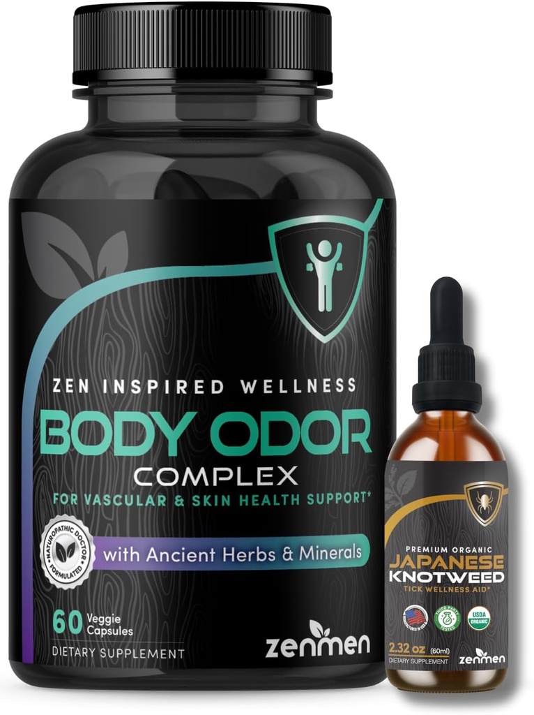 Zenmen Overall Wellness Bundle: Body Odor Supplement and Japanese Knotweed Tincture Bundle 2