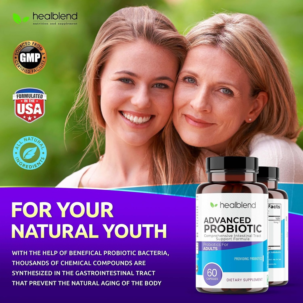 Probiotics for Digestive Health, 11.5 Billion CFU per Serving: DE111, Lactobacillus, Bifidobacterium, Acidophilus Probiotic Supplement, Bloating, Gas and Constipation Relief, 60 Capsules 5