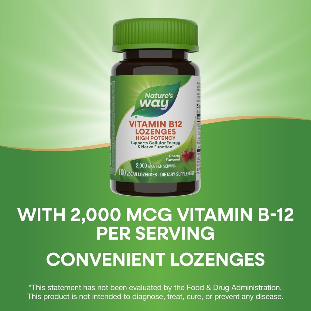 Nature's Way Vitamin B12 Lozenge, 100 Count (2 Pack) 6