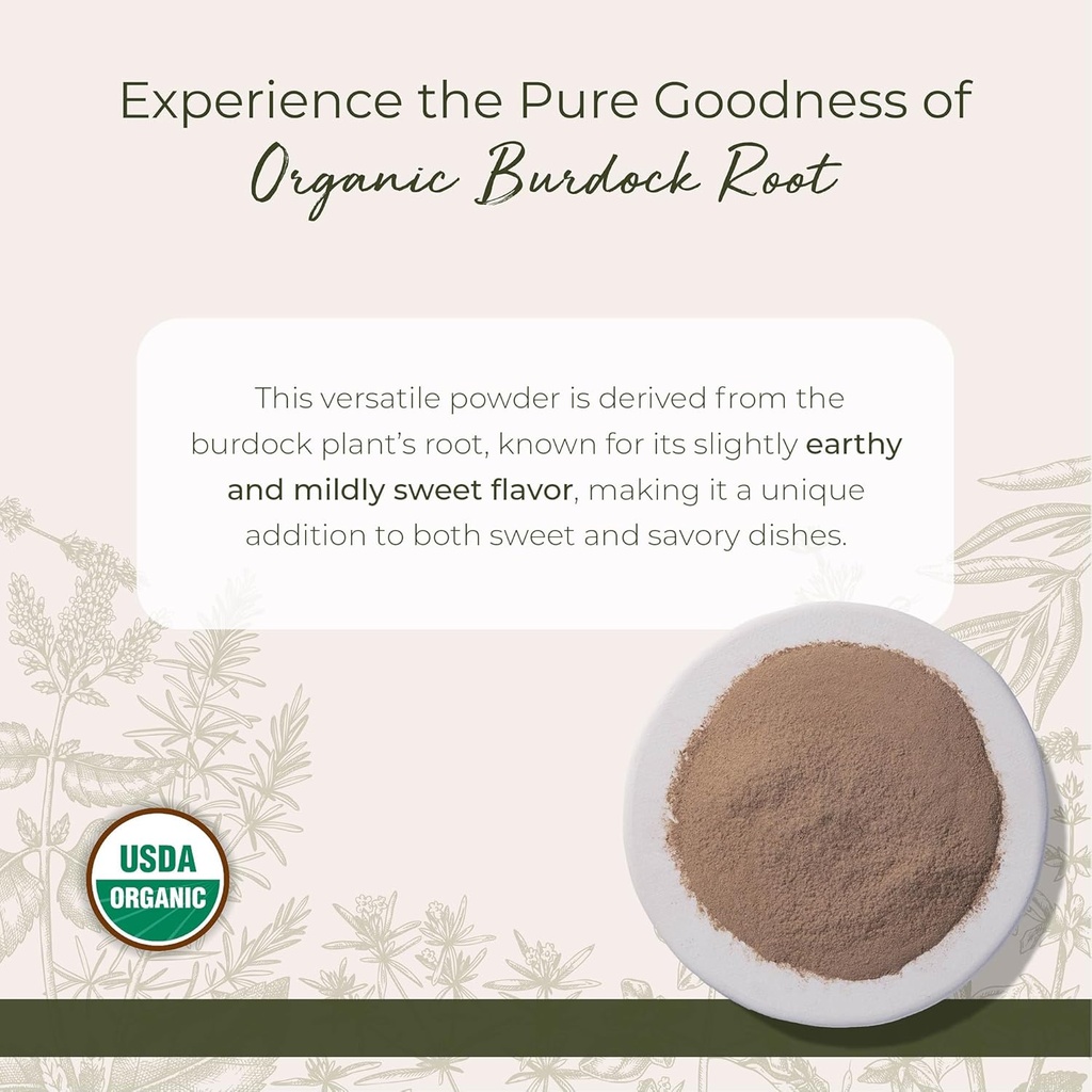Starwest Botanicals Burdock Root Powder Organic - Natural Source of Antioxidants, Loose Herb for Tea, Rice, Soup & Stews, Certified Kosher, Non-GMO - Bulk 1 lb Bag 4