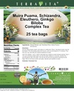 Muira Puama, Schizandra, Eleuthero, Ginkgo Biloba Complex Tea (25 tea bags, ZIN: 511976) 3