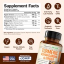 Ashwagandha Turmeric Curcumin Supplement with Ginger - Organic Turmeric Supplement, Curcumin with Black Pepper (95% Curcuminoids), Ginger Root for Joint Health, Energy & Immune Support. 2 Pack 4