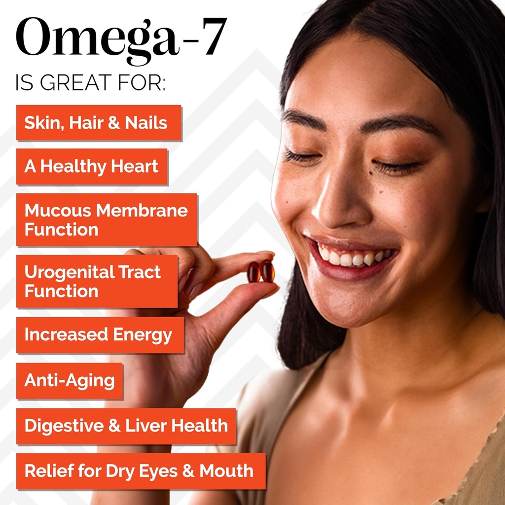 sibu Sea Buckthorn Omega-7 Softgels (60-Day Refill Sachet) – Supplement for Healthy Skin, Hair, Nails and Dryness 4