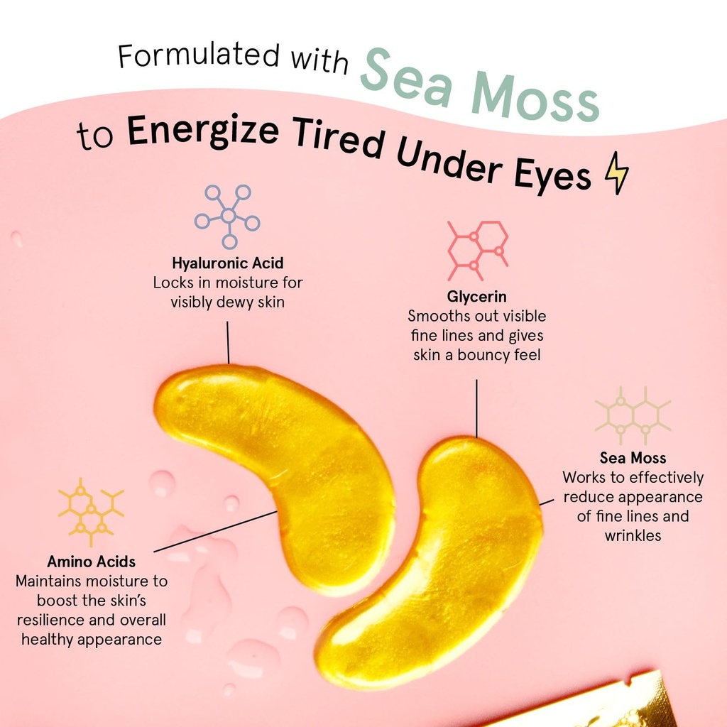 grace & stella Award Winning Under Eye Mask - Travel Essentials - Birthday Gifts for Women - Gel Eye Patches for Dark Circles, Puffy Eyes, Wrinkles, Undereye Bags - Vegan - Self Care (24 Pairs, Gold) 3
