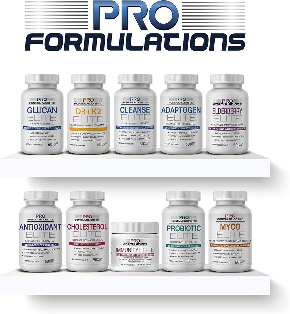 Pro Formulations MD Myco Elite – Comprehensive Mushroom Extract Blend – 60 vcaps – Superior Immune System Support - Enhanced with Reishi, Turkey Tail, Maitake and Cordyceps 5