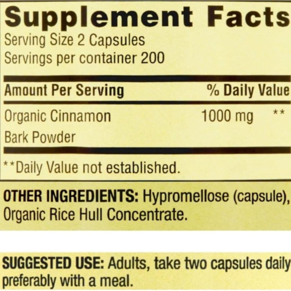 Spring Valley Cinnamon 1000 mg Dietary Supplement, 400 Count Capsules with Pill Organizer 2