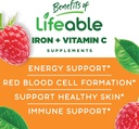 Lifeable Turmeric Curcumin Kids + Iron & Vitamin C Kids, Gummies Bundle - Great Tasting, Vitamin Supplement, Gluten Free, GMO Free, Chewable Gummy 6