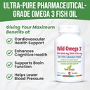 NEW ROOTS HERBAL Wild Omega-3 Fish Oil Supplement 900mg + EPA 600mg DHA 330 mg, Highest Concentration + Vitamin E (120 Softgels) 3