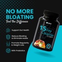 15 Day Cleanse - Gut and Colon Support - Advanced Gut Cleanse Detox for Women & Men with Senna, Cascara Sagrada & Psyllium Husk - Non-GMO - Made in USA - 30 Capsules 5