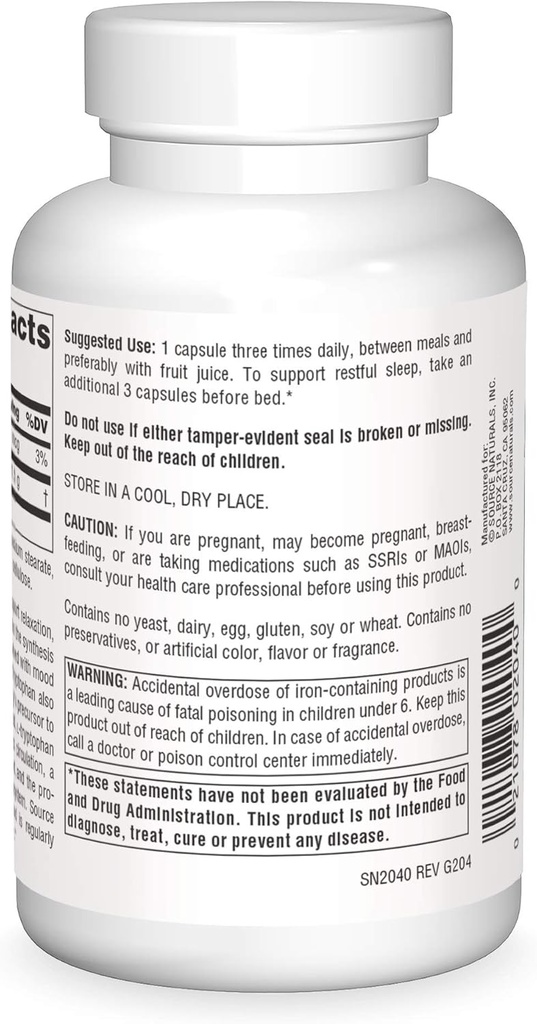Source Naturals: L-Tryptophan, 500 mg 90 caps 3
