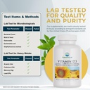 Nature's Lab Vitamin D3 5000 IU 180ct (6 Month Supply) for Immune Support and Healthy Bones Gluten Free, Non GMO 4