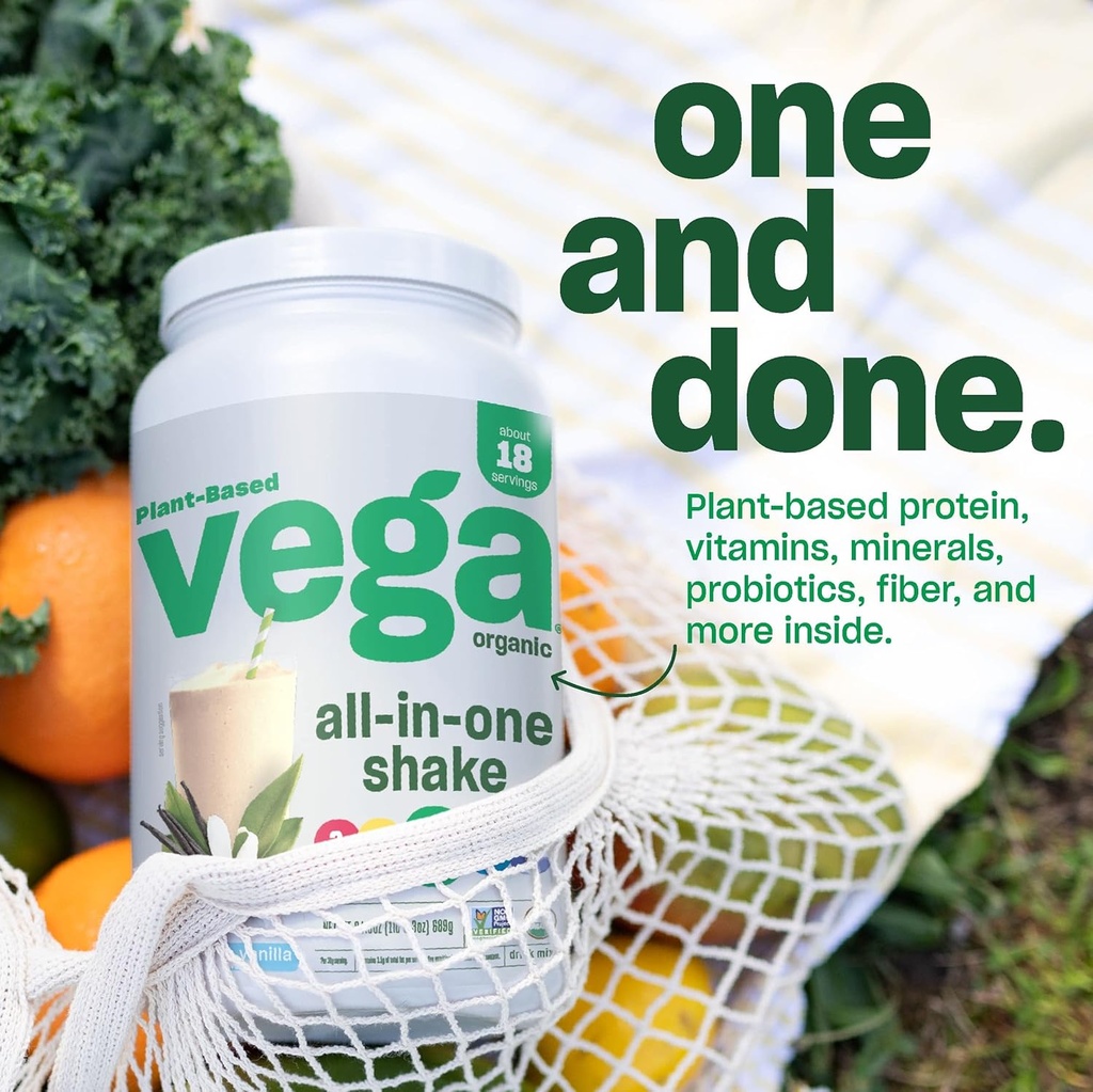 Vega Organic All-in-One Vegan Protein Powder, Chocolate Mint - Superfood Ingredients, Vitamins for Immunity Support, Keto Friendly, Pea Protein for Women & Men, 1.6 lbs (Packaging May Vary) 4