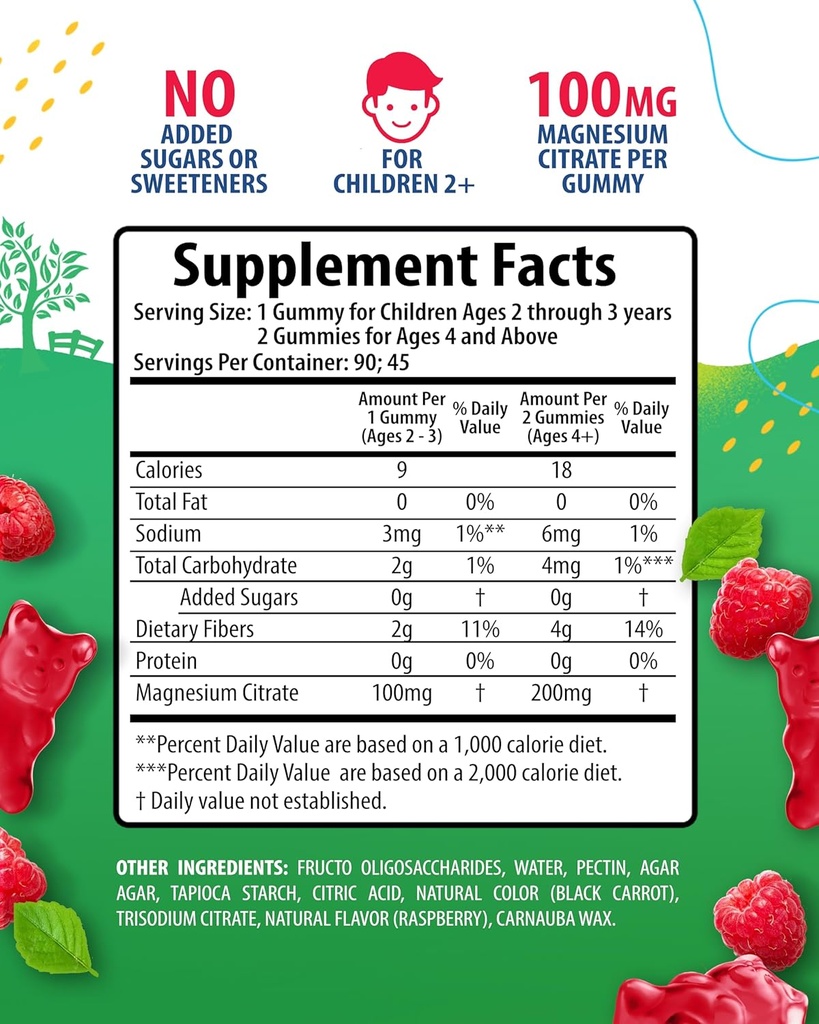 Magnesium Gummies for Adults & Magnesium Gummies for Kids & Adults - 100mg - Calm Magnesium Chews - Magnesium Citrate Chewable Supplement for Mood & Muscle Support 4