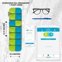 Sagely Smart XL Weekly Pill Organizer - Sleek AM/PM Twice a Day Pill Box with Free Smartphone Reminder App and 7 Day Travel Containers (Large Enough to Fit Fish Oil and Vitamin D Supplements) 4