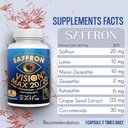 EXIR Eye Vitamins Lutein, Saffron Astaxanthin, Zeaxanthin, Grape Seed, Turmeric Supplement for Floaters, Strain, Pressure, Night Vision, VM20-30 Capsules 3