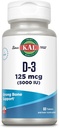 KAL Vitamin D3 5000 IU 125 mcg, High Potency Vitamin D Tablets, Calcium Absorption, Bone Health and Immune Support Supplement, Rapid Disintegration D-3 ActivTabs, 60-Day Guarantee, 60 Serv, 60 Tablets 2