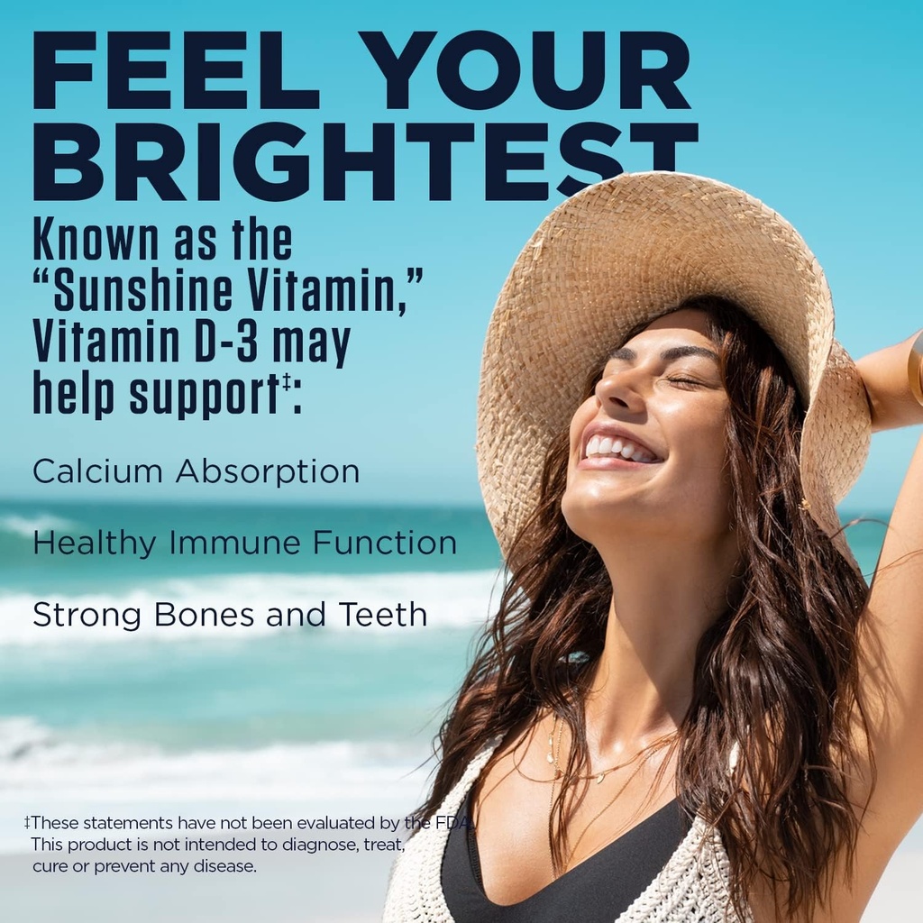 KAL Vitamin D3 5000 IU 125 mcg, High Potency Vitamin D Tablets, Calcium Absorption, Bone Health and Immune Support Supplement, Rapid Disintegration D-3 ActivTabs, 60-Day Guarantee, 60 Serv, 60 Tablets 4