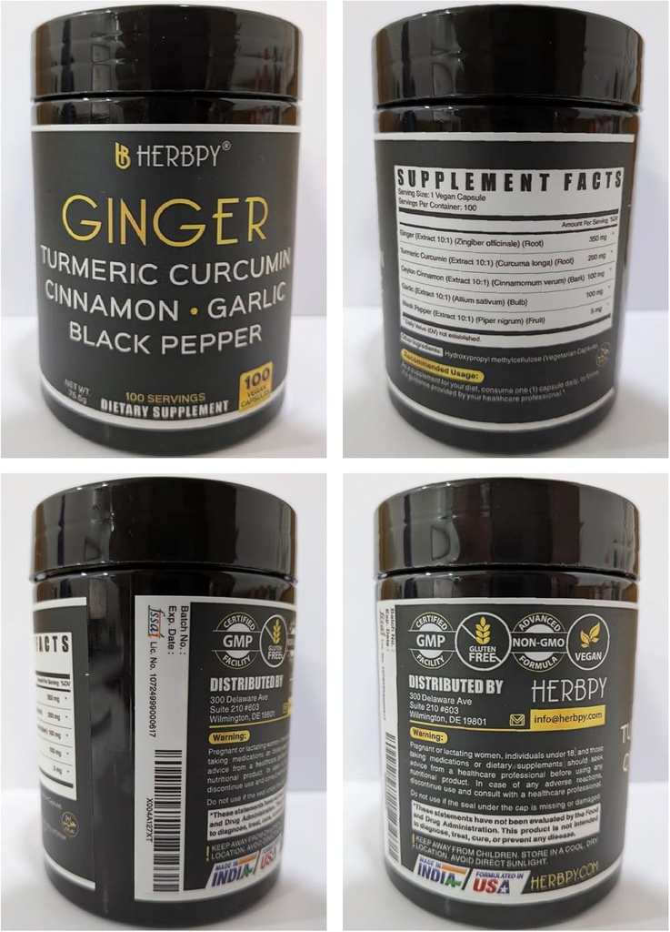 Bundle 6in1 Magnesium Glycinate Supplement & 5in1 Ginger Supplement 4