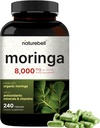 NatureBell Moringa Oleifera 8000mg Per Serving & NAC Supplement (N-Acetyl Cysteine) with Quercetin, 1,200mg Per Serving Bundle 2 Pack | Made with Organic Moringa Leaf Powder | Double Strength A 6