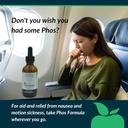 Phos Formula | Nausea | Supports Bone Health | Phosphorus Liquid Supplement with Dropper | 2 fl oz 6