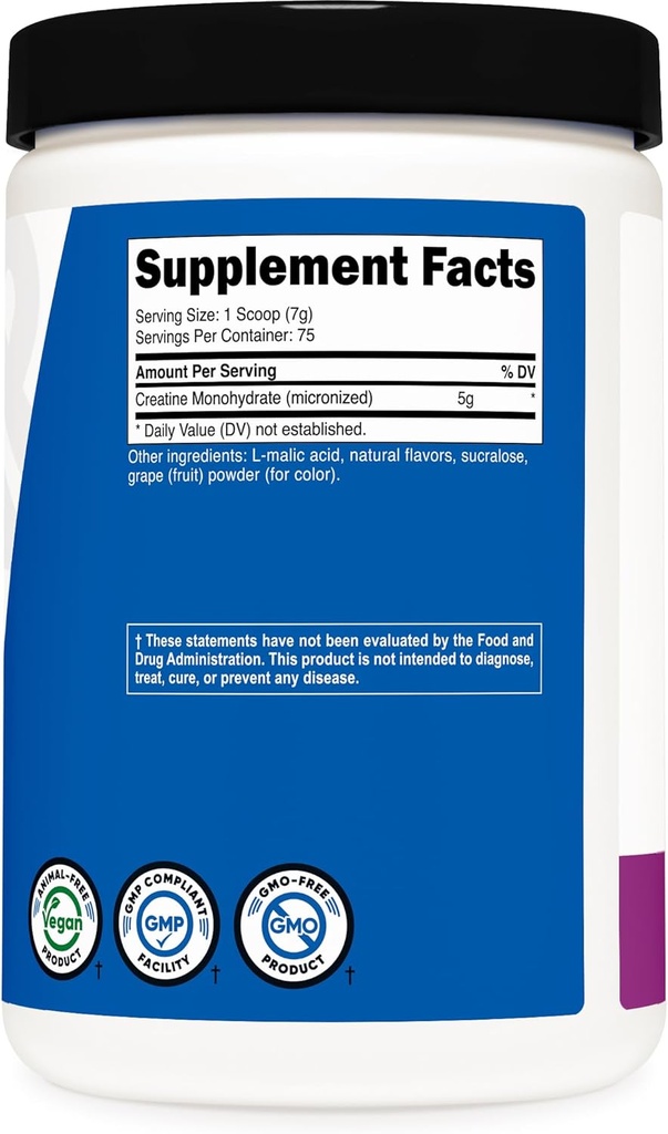 Nutricost Creatine Monohydrate Powder (Grape, 500 Gram) - Micronized Creatine Supplement - Vegan, Non-GMO, Gluten Free 6