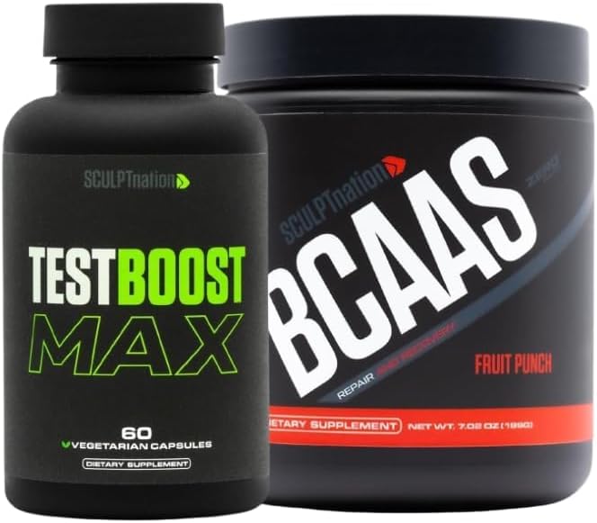 Sculpt Nation by V Shred Test Boost Max and BCAA Fruit Punch Powder Bundle 2