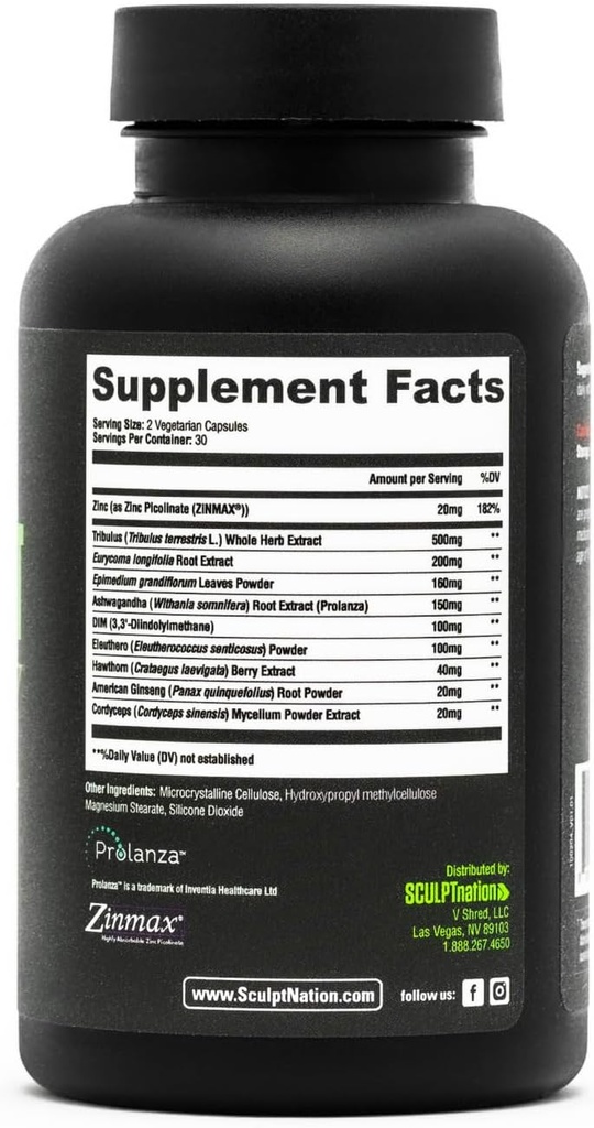 Sculpt Nation by V Shred Test Boost Max and BCAA Fruit Punch Powder Bundle 6