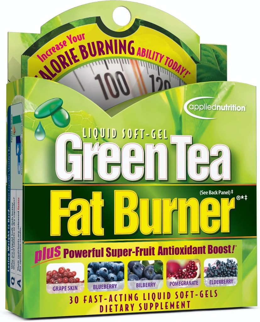 Applied Nutrition Liquid Soft-Gel, Green Tea, Fat Burner - 30 Ct 2