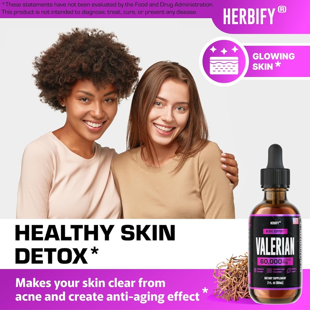 HERBIFY Bundle - K2 and D3 Drops & Valerian Root Tincture - Bone Strength & Nervous System Support 6