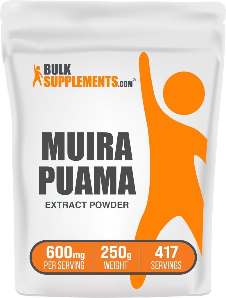 BulkSupplements.com Muira Puama Extract Powder - Muira Puama Supplement, from Muira Puama Bark - Herbal Supplement, Gluten Free, 600mg per Serving, 250g (8.8 oz) (Pack of 1) 2