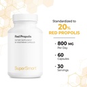 Supersmart - Red Propolis 800mg per Day (High Potency) - Natural Red Propolis Brazil Supplement - 300 Synergistic Antioxidants | Non-GMO & Gluten Free - 60 Vegetarian Capsules 5
