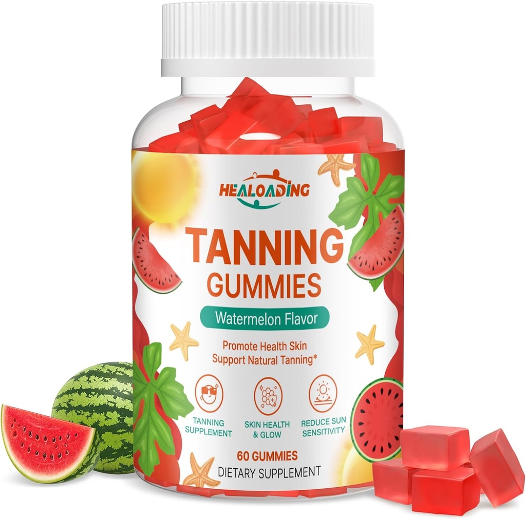 Tanning Gummies Supplement for Adults: Daily Tanning Gummies with Astaxanthin, Collegen, Lycopene, zinc (Citrate), Vitamin for Tanning Supplement Skin Health & Glow Reduce Sun Sensitivity 2